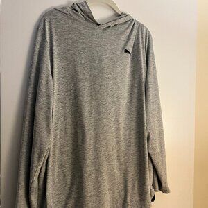 PUMA Men's XL Gray Hooded Athletic Long Sleeve Tee - like new